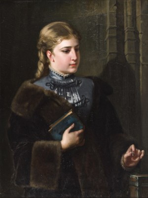 Władysław Bakałowicz (1833 Chrzanów - 1903 Paryż), Kobieta składająca datek