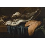Pieter van Boucle (1610, Anvers - 1673, Paris), Paire de tableaux : « Nature morte à l'artichaut, au chou et à la viande » et « Nature morte au poisson et au foie »