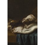 Pieter van Boucle (1610, Anvers - 1673, Paris), Paire de tableaux : « Nature morte à l'artichaut, au chou et à la viande » et « Nature morte au poisson et au foie »