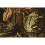 Pieter van Boucle (1610, Anvers - 1673, Paris), Paire de tableaux : « Nature morte à l'artichaut, au chou et à la viande » et « Nature morte au poisson et au foie »