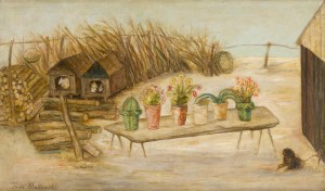 Tadeusz Makowski (1882 Oświęcim - 1932 Paryż), „Kwiaty w plenerze”, około 1927