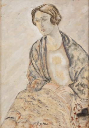 Leopold Gottlieb (1879 Drohobycz - 1934 Paryż), Zamyślona, około 1927-34