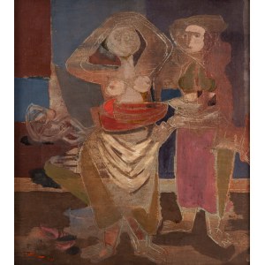 Jankiel Adler (1895, Tuszyn pri Łodzi – 1949, Aldbourne pri Londýne), „Kúpajúce sa“, 1941