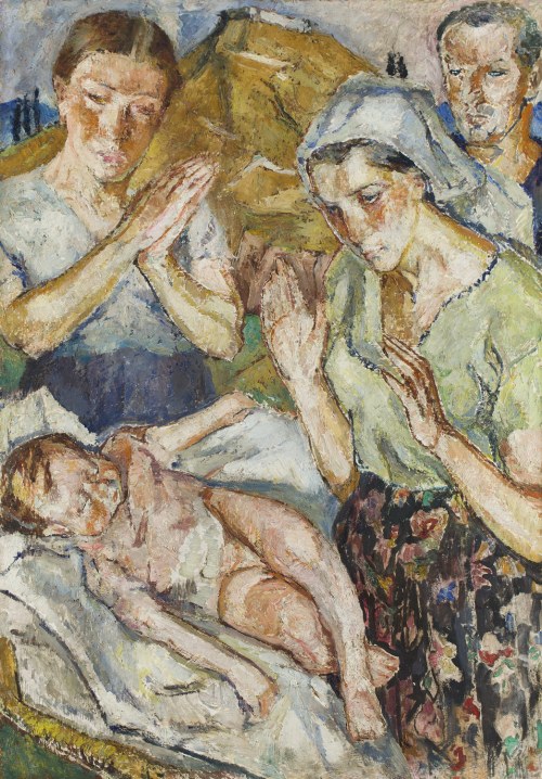 Maria Melania Mutermilch \ Mela Muter (1876 Warszawa - 1967 Paryż), Adoracja Dzieciątka, lata 40. XX w.