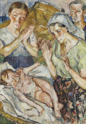 Maria Melania Mutermilch \ Mela Muter (1876 Warszawa - 1967 Paryż), Adoracja Dzieciątka, lata 40. XX w.