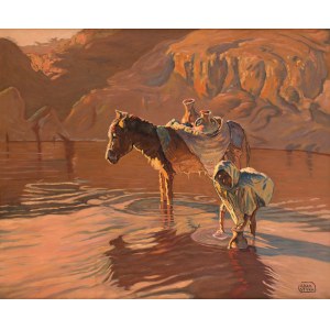 Adam Styka (1890, Kielce – 1959, New York), À l'abreuvoir