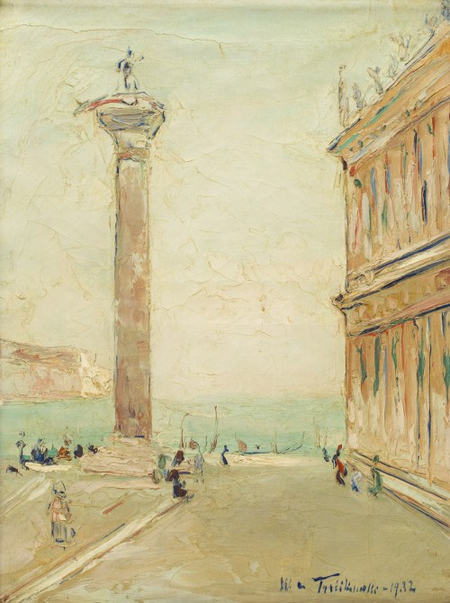 Włodzimierz Terlikowski (1873 Poraj k. Łodzi - 1951 Paryż), Kolumna na Piazzetta San Marco w Wenecji, 1932