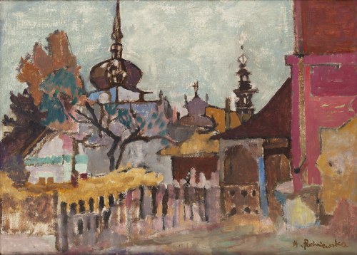 Hanna Pachniewska-Betley (1910 - 1987), A view of the Church of the Holy Spirit in Nowy Sącz