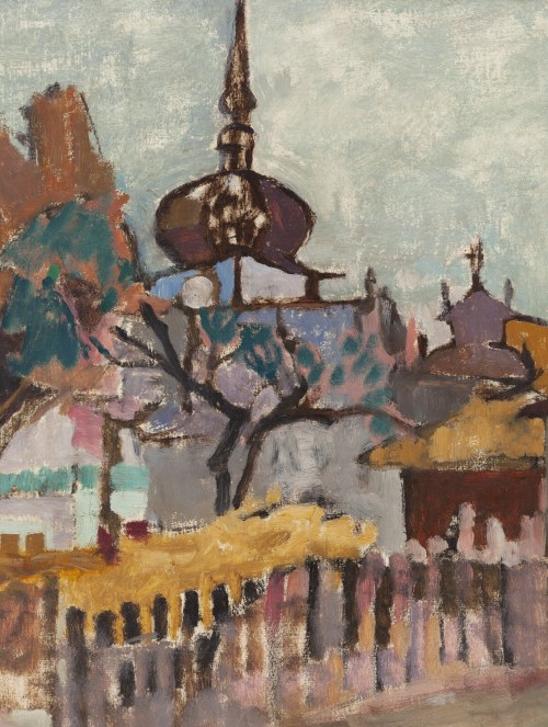 Hanna Pachniewska-Betley (1910 - 1987), A view of the Church of the Holy Spirit in Nowy Sącz