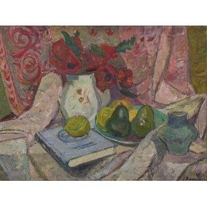 Zygmunt Radnicki (1894 - 1969), Maki i owoce, 1948