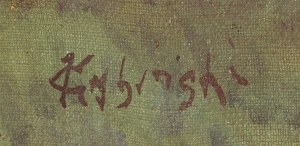 Jan Grubiński (1874 Warszawa - 1945 Rabka), Pejzaz z wrzosowiskiem
