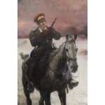 Jan Chełmiński (1851 Brzustów - 1925 Nowy Jork), Oficer kawalerii