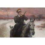 Jan Chełmiński (1851 Brzustów - 1925 Nowy Jork), Oficer kawalerii