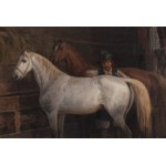 January Suchodolski (1797 Grodno - 1875 Boim k. Węgrowa), Konie w stajni, 1868