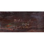 Włodzimierz Terlikowski (1873 Poraj k. Łodzi - 1951 Paryż), Żółte róże na niebieskim tle, 1924