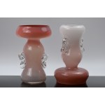 Jerzy SŁUCZAN-ORKUSZ (1924–2002), Set of 2 vases/candlesticks with bows — HS Tarnowiec — second half of the 20th century