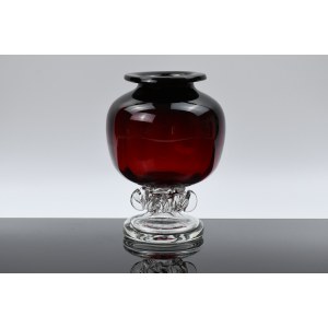 Jerzy SŁUCZAN-ORKUSZ (1924-2002), Vaso su piedistallo con balza - HS Tarnowiec - seconda metà del XX secolo