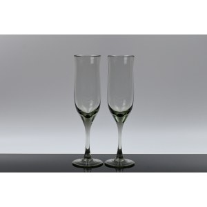 Zbigniew HORBOWY (1935–2019), Set of 2 champagne glasses – ZZG INCO – 1980s