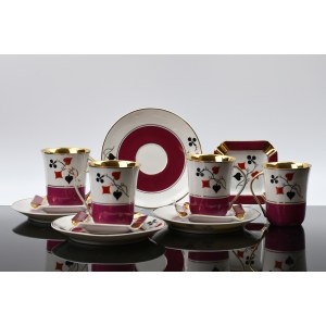 Wincenty POTACKI (1904–2001), 12-piece bridge set – Ćmielów – 1960s–1970s