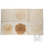 Stanisław August Poniatowski—a charter granting Franciszek Czarny Zawisza of the Przerowa coat of arms the office of steward of Parnawa—a royal document bearing the monarch’s autograph, Warsaw, June 28, 1781, stamped in 1797.