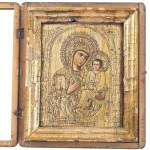 Artiste inconnu - Russie (?) - XIXe siècle - Icône - Notre-Dame Hodegetria, variante de l'icône de la Mère de Dieu de Tikhvine (art sacré, art religieux, Vierge à l'Enfant)