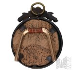 Unknown Artist - 20th century(?) - Home Devotional Plaque in a Round Frame - (Eastern Borderlands, Devotional Objects, Religious Art, Vilnius)