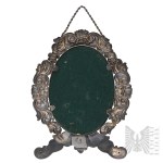 [SILVER] 19th century - Christ Painted on Porcelain in a Silver Setting, Religion, Christ, Devotional Items