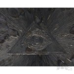[ARGENTO] Polonia(?) - XIX secolo(?) - Gloria triangolare con l'Occhio della Provvidenza (voto, oggetti di devozione, arte religiosa, arte sacra, Santissima Trinità)