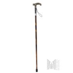 [SILVER] - 19th/20th century - Walking Stick with a Silver Handle and Neo-Rococo Ornamentation (Belle Époque, Middle Class, Bourgeoisie, Men