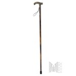 [SILVER] - 19th/20th century - Walking Stick with a Silver Handle and Neo-Rococo Ornamentation (Belle Époque, Middle Class, Bourgeoisie, Men's Fashion)