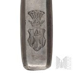 [COATS OF ARMS/SILVER 0.800] [Ostoja Coat of Arms] Austria-Hungary, Vienna – 19th/20th century, 1872–1922 – Pair of Knives with Silver Handles, HERALDRY, TABLEWARE, CUTLERY