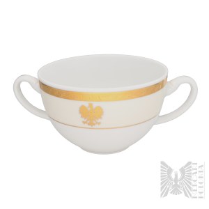 Third Republic of Poland - Poland - Soup Bowl for the Ministry of Foreign Affairs (Studio Design Collection - Silesian Porcelain) Emblem of the Republic of Poland, Tableware, Diplomacy