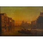 [ORWAŁ COAT OF ARMS] 18th Century - Artist Unknown - “Basilica di Santa Maria della Salute, Grand Canal, Venice” - Oil on Canvas (Polish Provenance) CZERNIK, GENEALOGY, HERALDRY, LANDOWNERSHIP,