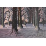 Jan Grubiński (1874-1945) - Paysage d'hiver, huile sur toile, HIVER, SOCIÉTÉ D'ENCOURAGEMENT, PAYSAGE