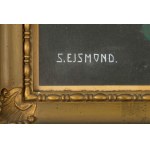 Stanisław Ejsmond (Dąbrówka 1894 -1939 Lublin) - Białe Róże - Pastel na Kartonie (Martwa Natura, II RP, Dwudziestolecie)