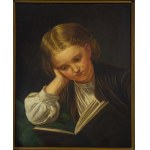 [PROVENCE] Wojciech Gerson (1831–1901, Warsaw) — Poland — 19th century — “Girl with a Book,” oil on canvas