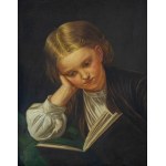 [PROVENCE] Wojciech Gerson (1831–1901, Warsaw) — Poland — 19th century — “Girl with a Book,” oil on canvas