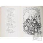 [ILLUSTRATOR'S AUTOGRAPH/EX LIBRIS] Book autographed by the illustrator, Maja (Maria) Berezowska (Baranovichi 1898–1978 Warsaw) &amp; Bookplate by Andrzej Czernik—Antonina Jelicz, “Various Occurrences of This World: A Selection of Satirical Works by Mikoł