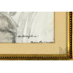 Maja (Maria) Berezowska (Baranovichi, 1898 - 1978, Varsovie) - Portrait d'un homme lisant un album (Andrzej Czernik, aux armoiries d'Orwat/Orwał)