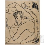 [EROTICA] Maja (Maria) Berezowska (Baranovichi, 1898 – 1978, Warsaw) - Poland - Woman &amp; Man (Senses, Frivolity, Eroticism) - Collection of Andrzej Czernik of the Orwał/Orwat Coat of Arms