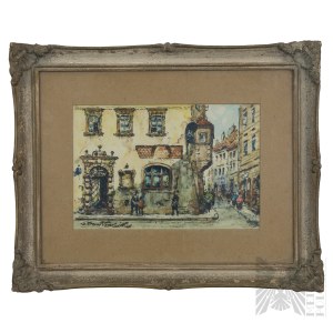 [WARSAW] Jerzy Pawłowski (1909–1991) — From the “Old Town” series, Watercolor/ink, mixed media, WARSAW, OLD TOWN, ZACHĘTA, WARSAW ACADEMY OF FINE ARTS