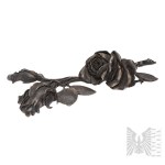 [ARGENTO] Rosa decorativa da applicare su portacandele/scatola/cofanetto