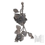[ARGENTO] Rosa decorativa da applicare su portacandele/scatola/cofanetto