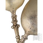 [ARGENT 0,800] Allemagne - XIXe/XXe siècle - Paire de cuillères en argent avec un motif de chasse