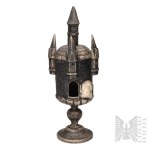 [JUDAICA - SILVER] Tsarist Russia - Silver Neo-Gothic Perfume Bottle - Castle-Shaped Perfume Tower, Besamin, Havdalah, Shabbat