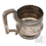 [0.875 SILVER] Tsarist Russia - Moscow 1887 - Glass Coaster/Protective Holder (Podstakannik, Подстаканник)