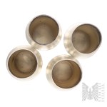 [ARGENT 0,875] Russie impériale, Moscou – XIXe siècle, 1908-1917 – Lot de 4 verres, Vie mondaine