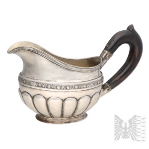 [ARGENT 0,875] Russie impériale, Saint-Pétersbourg – XIXe siècle, 1831 – Pot à lait de style néoclassique/éclectique (vaisselle de table, Empire russe, bourgeoisie, argenterie de table)