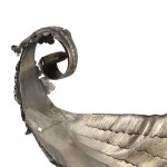 [SREBRO] Carska Rosja XIX WIek - Taca w Neorokokowym Stylu w Formie Muszli (Zastawa Stołowa, Srebra Stołowe, Mieszczaństwo)