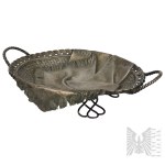 [PANSLAVISM - SILVER] Silver Tray / Bread Basket “Trompe-l’œil” (“Deception of the Eye”)—Moscow, 1896 (Tableware)
